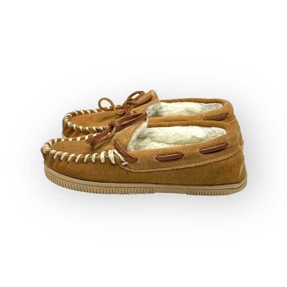 Sperry ✫彡 Trapper Cup Sole Slipper Moccasins ✫彡 Natural Suede ✫彡 Boy Girl 13M - Picture 7 of 16